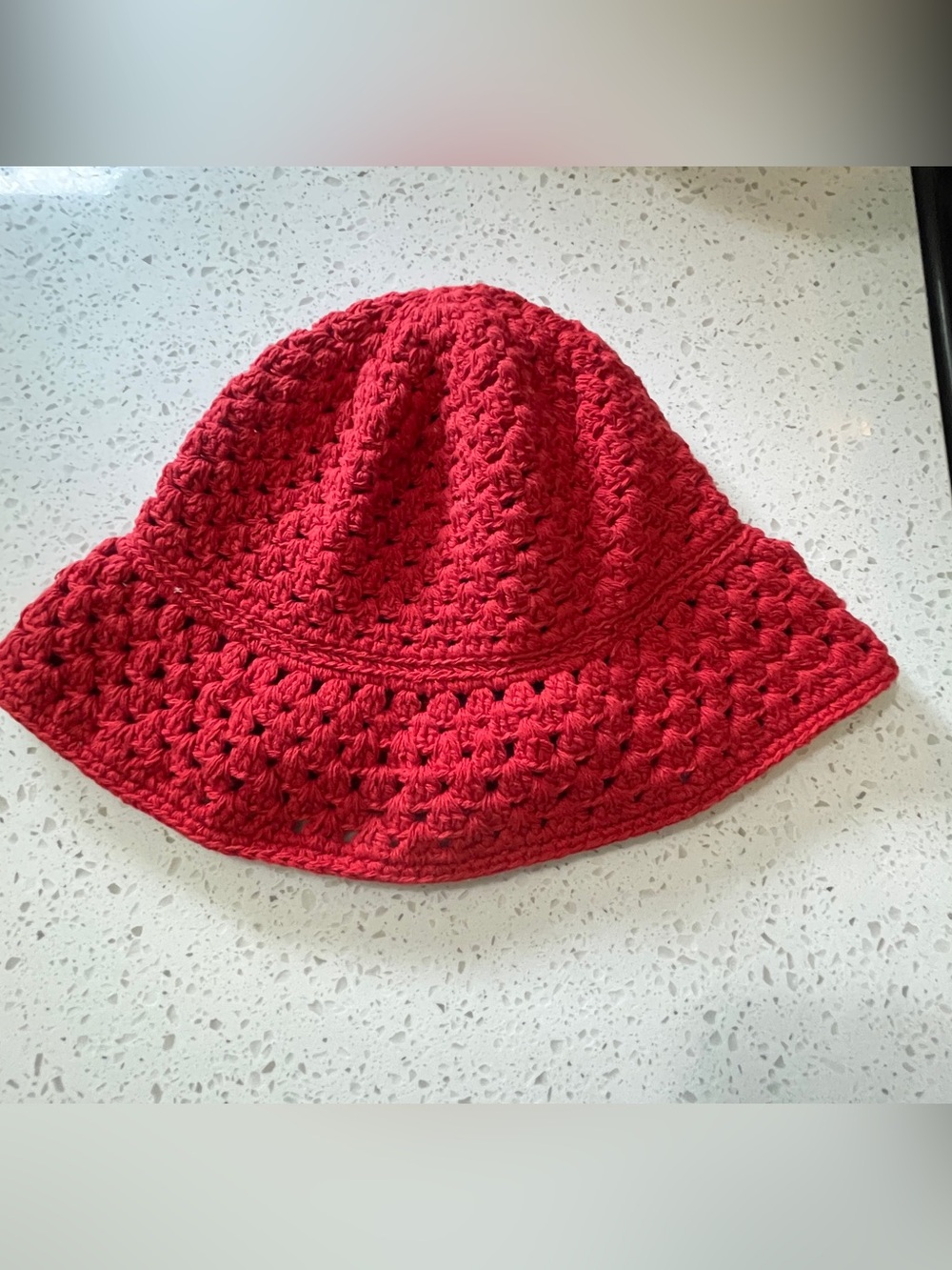 J Crew Crocheted Bucket Hat - Red